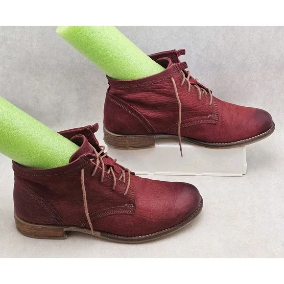 Josef Seibel Sienna 03 Carmin Ankle Boots, Red Leather, Womens Size 9 US / 40 EU - Picture 3 of 7